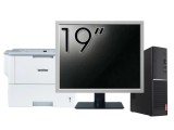 Pachet Calculator Second Hand LENOVO V520s SFF, Intel Core i3-7100 2.80GHz, 8GB DDR4, 256GB SSD, DVD-ROM + Monitor 19&amp;quot; &amp; Imprimanta Brother HL-L6