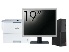 Pachet Calculator Second Hand LENOVO V520s SFF, Intel Core i5-7500 3.40GHz, 8GB DDR4, 256GB SSD + Monitor 19&amp;quot; &amp; Imprimanta Brother HL-L6300DW New