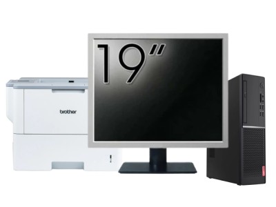 Pachet Calculator Second Hand LENOVO V520s SFF, Intel Core i3-7100 2.80GHz, 8GB DDR4, 256GB SSD, DVD-ROM + Monitor 19&amp;amp;quot; &amp;amp; Imprimanta Brother HL-L6 foto