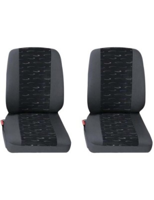 Set Huse Scaun Universale Fata Autoutilitare Petex Negru foto