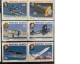 PC392 - Marshall 1987 Aviatie, serie MNH, 6v, Nestampilat