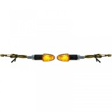 Semnalizator LED Mini pentru motocicleta LIZZARD cu lentila clara neagra Mini Indicator cu E-Mark Performance AutoTuning