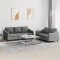 vidaXL Set de canapele cu perne, 2 piese, gri &icirc;nchis, textil 3201835