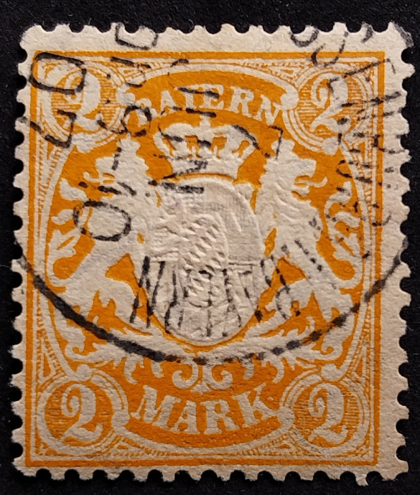 Germania, Bayern 1890, Michel#64, 2 Mark