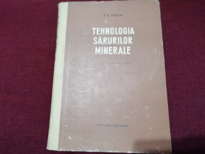 M E POZIN - TEHNOLOGIA SARURILOR MINERALE foto