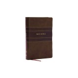 NKJV Personal Size Large Print Bible with 43,000 Cross References, Brown Leathersoft, Red Letter, Comfort Print