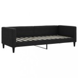 Cumpara ieftin Pat de zi, negru, 80x200 cm, material textil