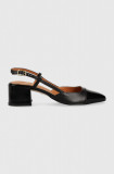 Jonak pantofi de piele DHAPOPY culoarea negru, cu toc drept, 3400196