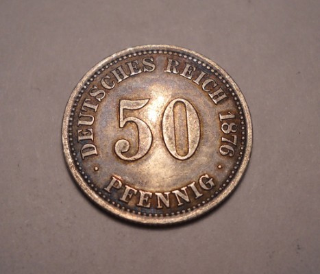 Germania 50 Pfennig 1876 A Superba Piesa de Colectie