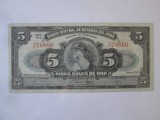 Rară! Peru 5 Soles de Oro 1941