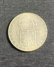 Moneda 1 coroana 1956 Suedia argint
