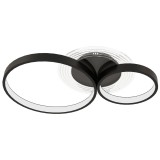 HOMCOM Lampă de tavan LED Modernă cu Intensitate Reglabilă, Putere 40W, Negru | Aosom Romania