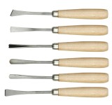 Set 6 dalti curbate pentru lemn 160 mm VOREL