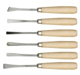 Set 6 dalti curbate pentru lemn 160 mm VOREL