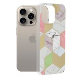 Husa iPhone 15 Pro Max Techsuit Marble, Purple Hex