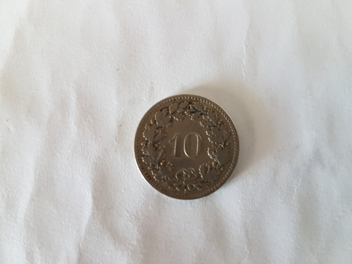 Elvetia 10 Rappen 1883 Argint 3 gr.