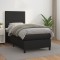 vidaXL Pat box spring cu saltea, negru, 80x200 cm, piele ecologică 3142689