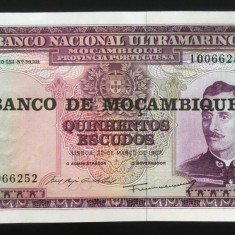 Bancnota 500 ESCUDOS - MOZAMBIQUE (COLONIE PORTUGHEZA) 1967 * Cod 504 - UNC