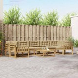 vidaXL Set de canapele de exterior cu pernă 6 pcs Alb și Bej 3386197