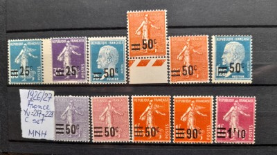 1926- Franta-YT=217-228-compl.set-MNH-RAR foto