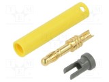 Conector banană 4mm galben neizolat ST&Auml;UBLI 32A 30V AC 60V DC