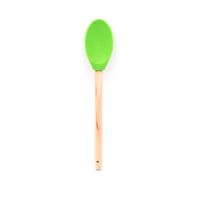 Lingura silicon cu lemn 31cm foto