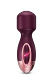 Mini Wand Zola 7 Moduri Vibratii, Silicon, USB, Burgundy, 12.3 cm