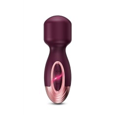 Mini Wand Zola 7 Moduri Vibratii, Silicon, USB, Burgundy, 12.3 cm