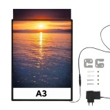 Rama pentru postere cu lumină LED 297x420 mm A3