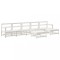 Set mobilier de gradina, 7 piese, alb, lemn masiv de pin