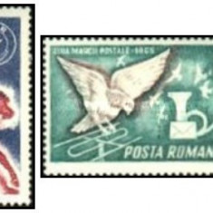 Romania 1965 - Ziua mărcii poştale româneşti, serie neuzata