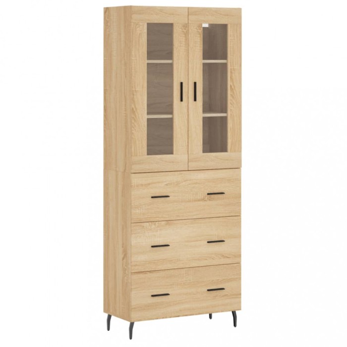 Dulap inalt, stejar sonoma, 69,5x34x180 cm, lemn compozit