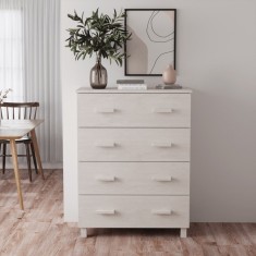 vidaXL Servantă &bdquo;HAMAR&rdquo;, alb, 79x40x103,5 cm, lemn masiv de pin 340425