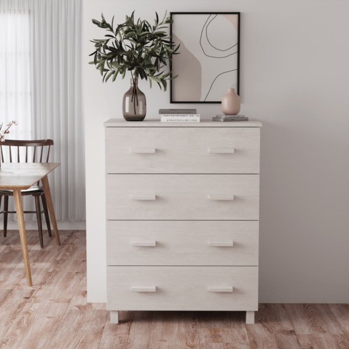vidaXL Servantă &bdquo;HAMAR&rdquo;, alb, 79x40x103,5 cm, lemn masiv de pin