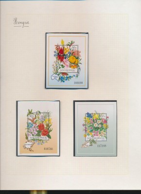 UNGARIA Blocuri numerotate FLORI-1991-bloc 214-1992-bloc 223 si 1994 bloc230 foto