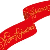Panglica de Craciun - rosie - Craciun Fericit - 60 x 8 cm
