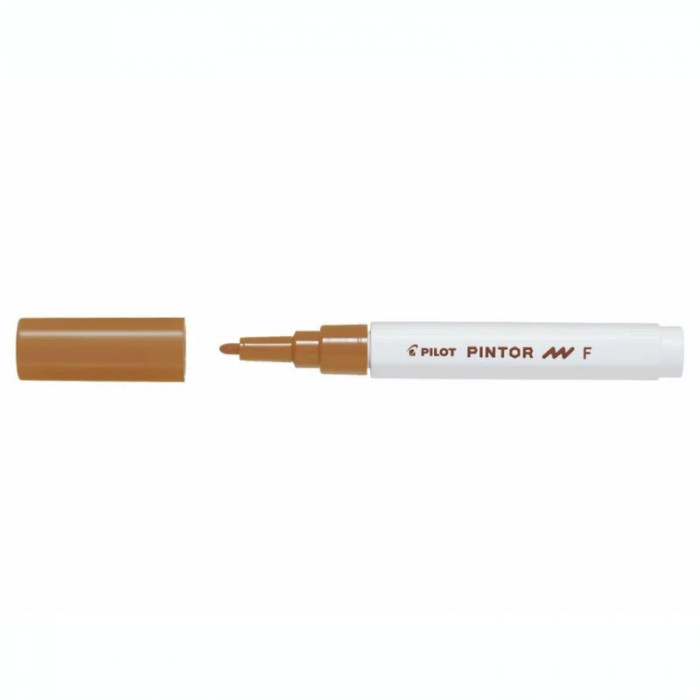 Marker cu vopsea Pintor Pilot 1.0 mm varf rotund Maro Fine