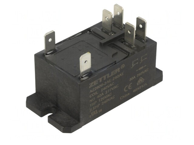 Releu Electromagnetic DPST-NO 240VAC 40A 3,8k&Omega;