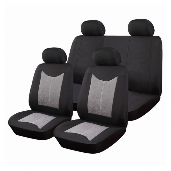 Set Huse Scaune Auto pentru Ford C-Max - RoGroup Sueden-Polyester, cu fermoare pentru bancheta rabatabila, 9 piese