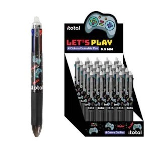 Pix erasable, multicolor, cu mecanism retractabil, 4 culori, Lets play foto