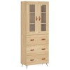 Dulap inalt, stejar sonoma, 69,5x34x180 cm, lemn compozit