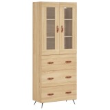 Cumpara ieftin Dulap inalt, stejar sonoma, 69,5x34x180 cm, lemn compozit