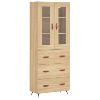 Dulap inalt, stejar sonoma, 69,5x34x180 cm, lemn compozit foto