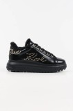 Karl Lagerfeld sneakers din piele KAPRI LUG culoarea negru, KL67511