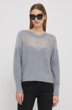 Cumpara ieftin Pepe Jeans pulover din amestec de lana FEMKE femei, culoarea gri, călduros