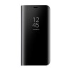 Husa Flip Mirror Samsung Galaxy S10, Capac Translucid, Piele Eco, Negru