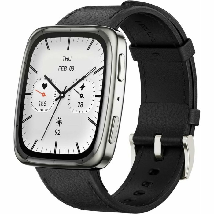 Smartwatch Amazfit ACTIVE 2 SQUARE Negru Oțel 1,75&quot;