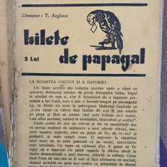 Bilete de papagal 1937-1938 nr. 11 vol. 1 Arghezi Alexis Nour Alexandru Sahia