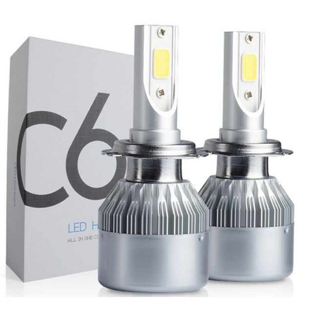 Set 2 becuri LED Auto, model C6, soclu H11, 6000K, 36W, 3500Lm​, plug &amp; play