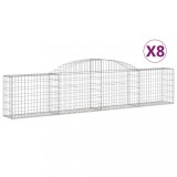 Cumpara ieftin Cosuri gabion arcuite, 8 buc., 300x30x60/80 cm, fier galvanizat